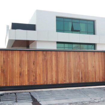 automatic wooden entry door