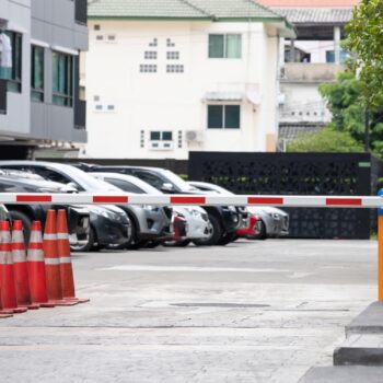 car park barrier with  automatic entry system.