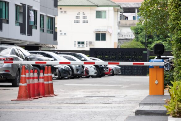 car park barrier with  automatic entry system.